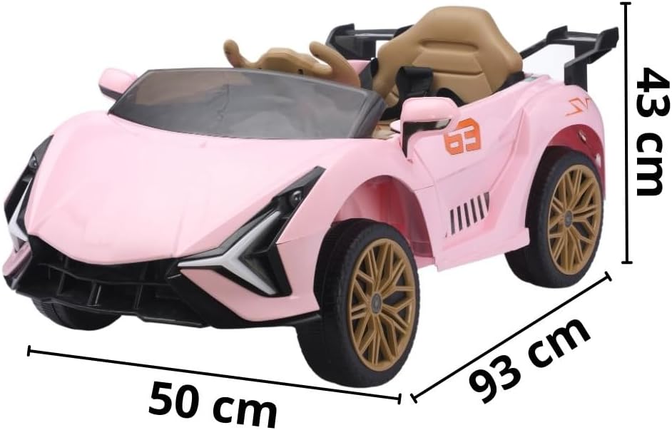 MINI CARRO ELÉTRICO 12V COM CONTROLE REMOTO ROSA IMPORTWAY - BW373RS