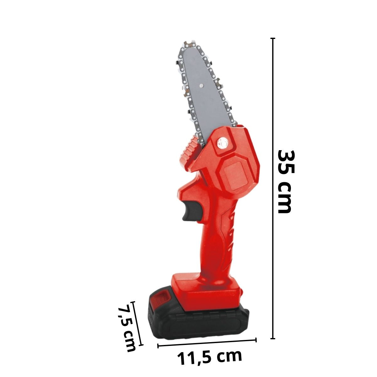 Mini Motosserra a Bateria 600W Vermelho ImportWay