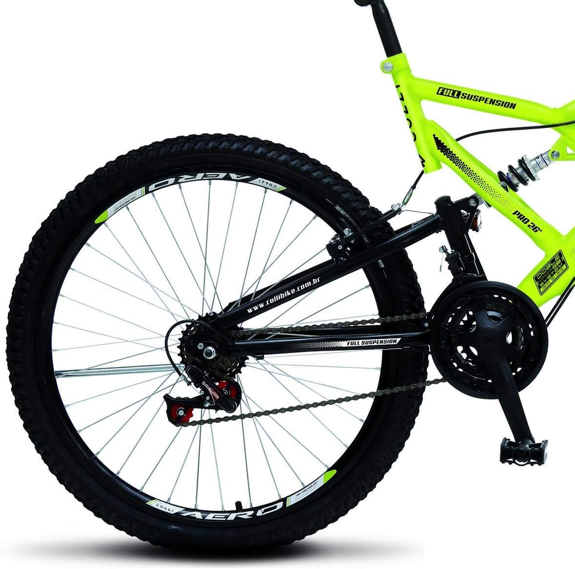 BICICLETA COLLI GPS A.26 AERO TAM 19 - AMARELO NEON