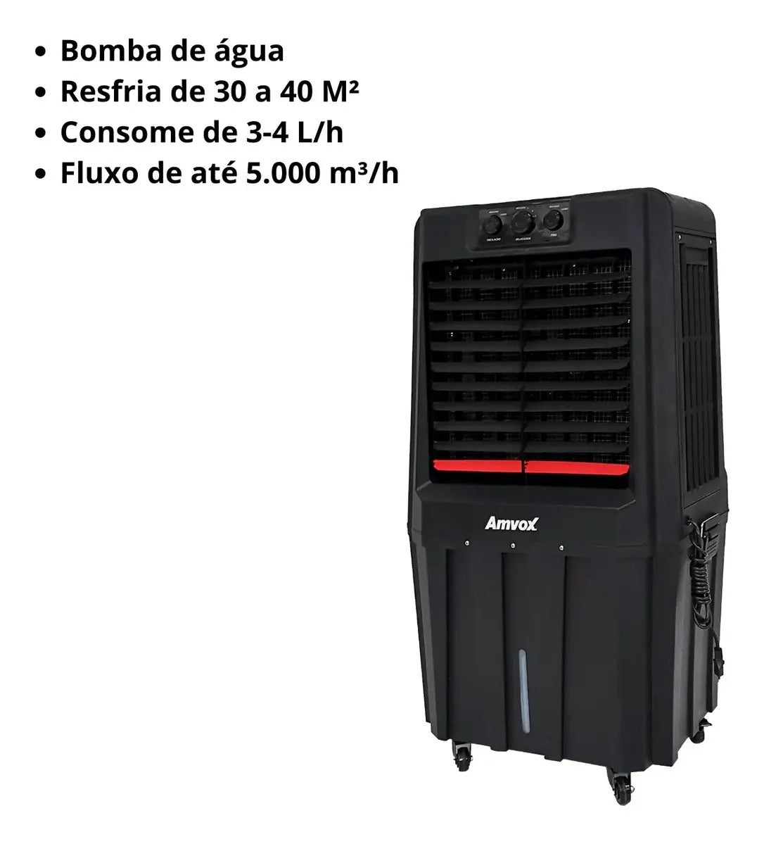 Climatizador De Ar Amvox Acl 9022 90l Com 3 Velocidades 230w 127v