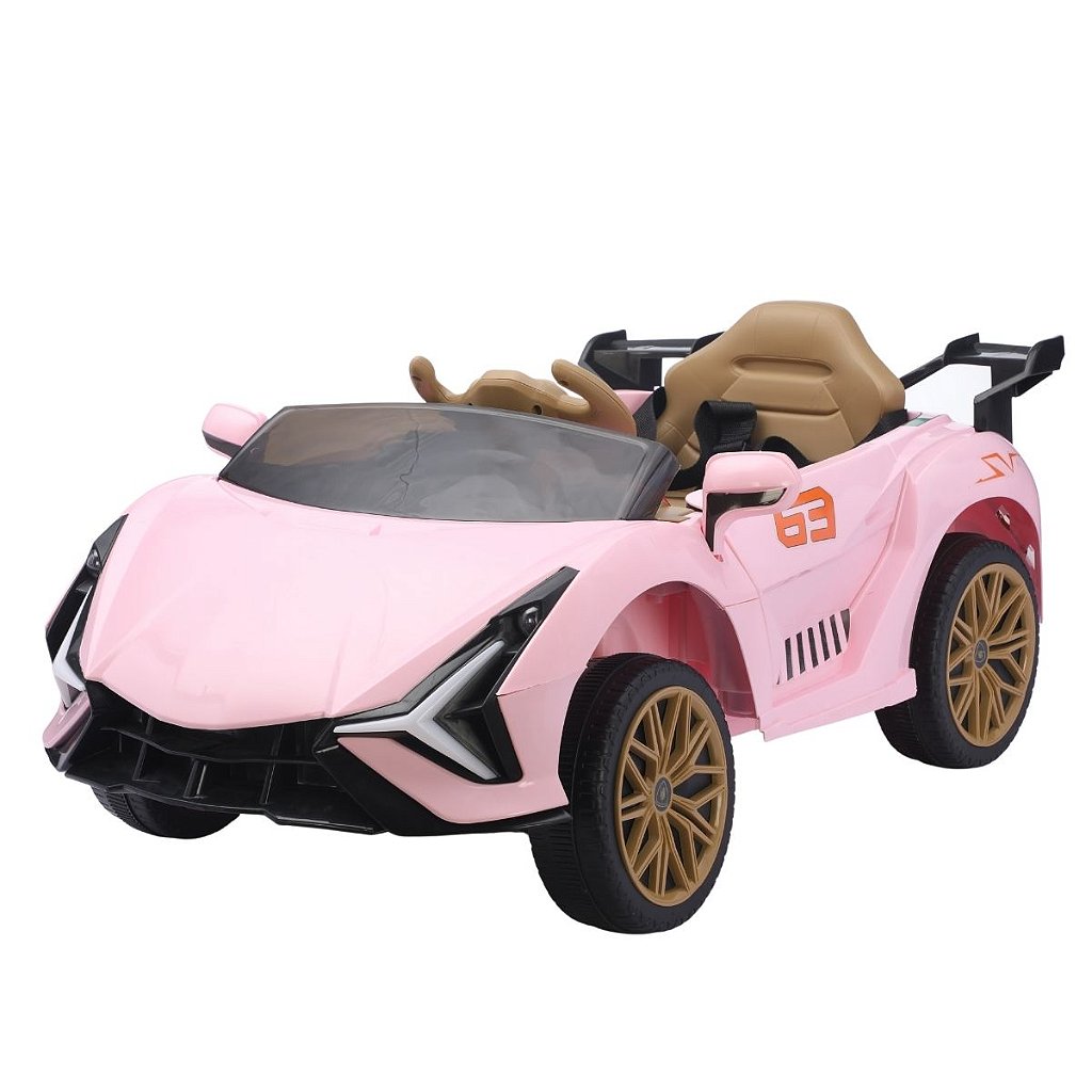 MINI CARRO ELÉTRICO 12V COM CONTROLE REMOTO ROSA IMPORTWAY - BW373RS
