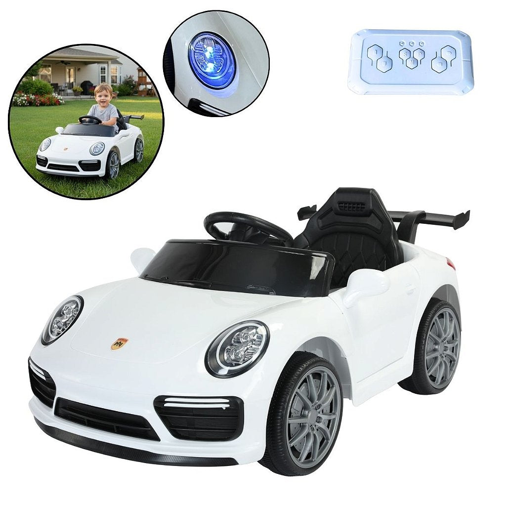 MINI CARRO ELÉTRICO 6V BRANCO - BW402BR IMPORTWAY