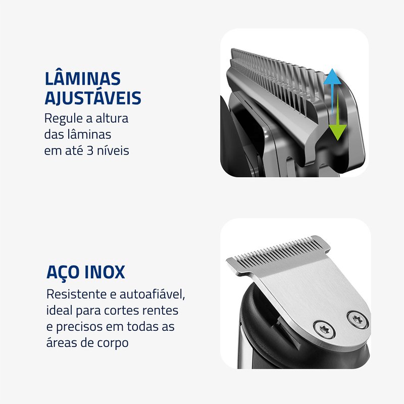 Aparador de Pelos PraticGroom Mondial Preto 6W Bivolt - BG-09