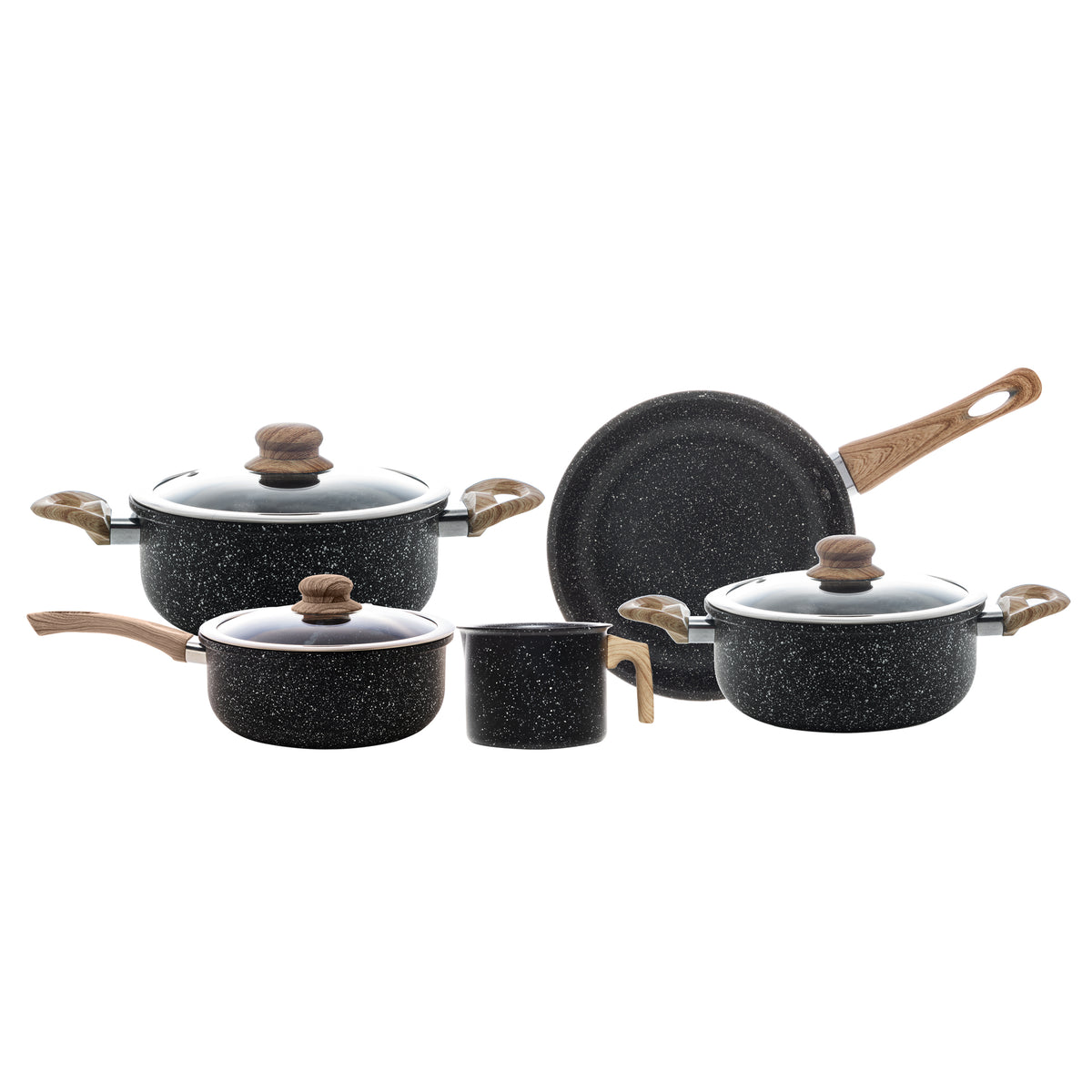 Conjunto 5 Panelas de Indução Granilite Revestimento Cerâmico - Wolff