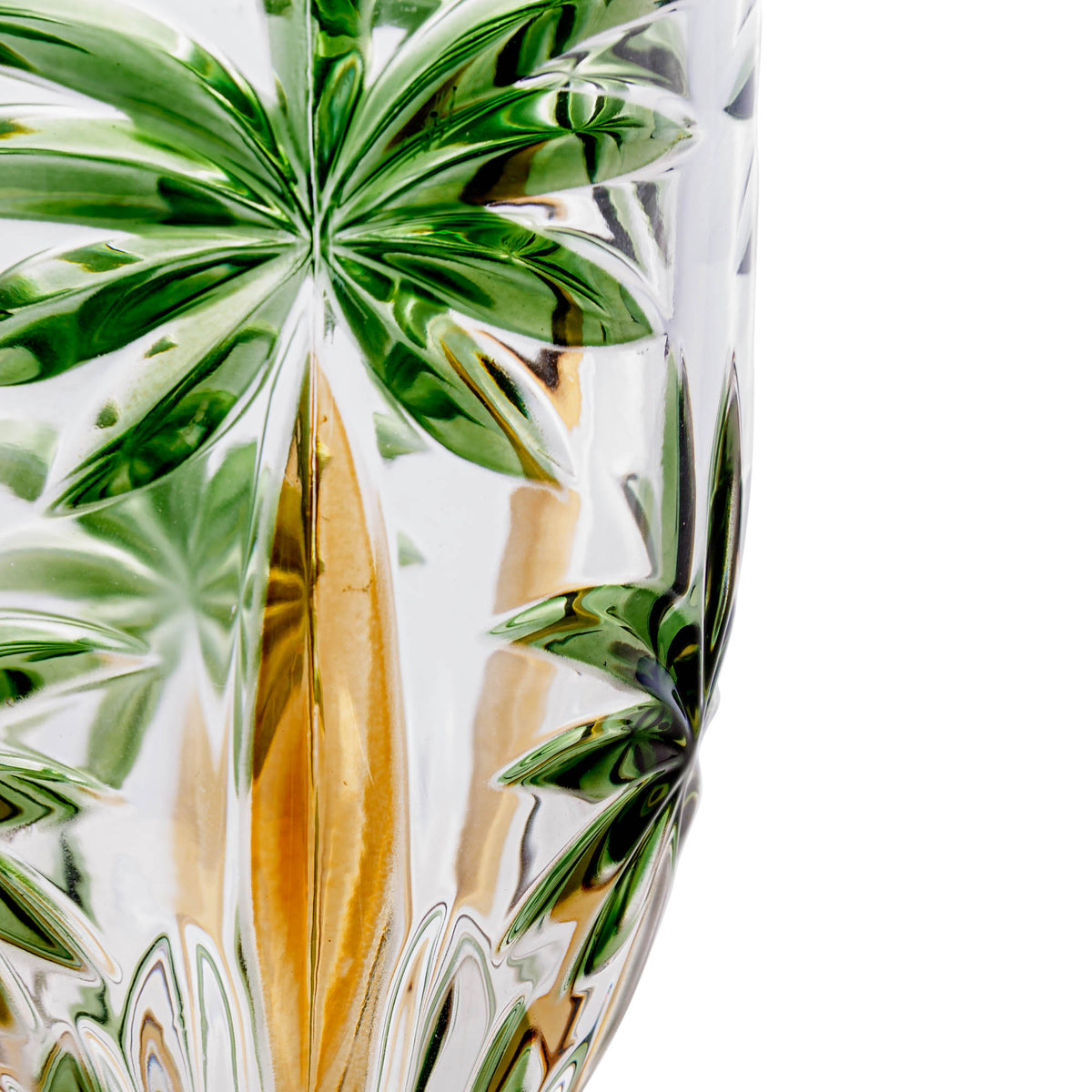 Conjunto 6 Taças Palm Tree Handpaint 450ml Cristal Ecológico - Wolff