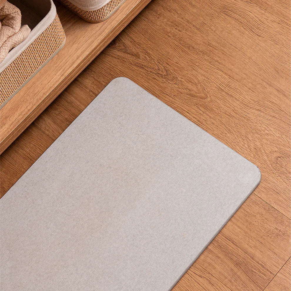Tapete para Banheiro Stone 60cm x 39cm Cinza Pedra Diatomita - Lyor