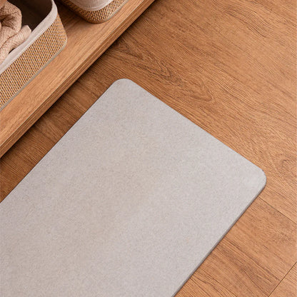 Tapete para Banheiro Stone 60cm x 39cm Cinza Pedra Diatomita - Lyor