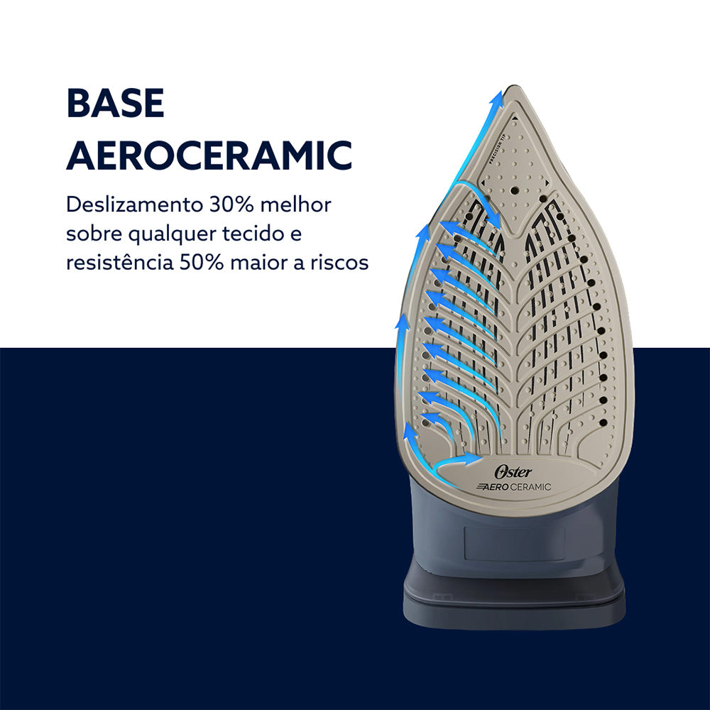 Ferro de Passar a Vapor Oster Aeroceramic 250ml com Vapor Vertical 127V