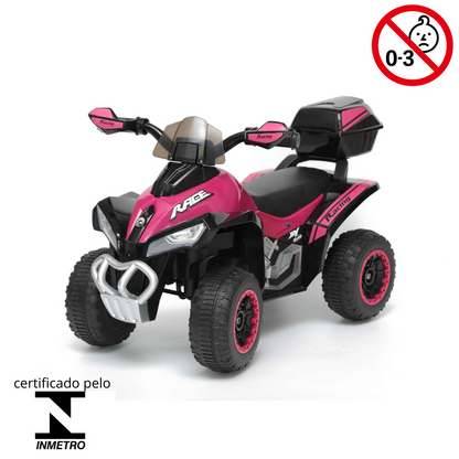 Quadriciclo Elétrico Infantil Rosa Importway