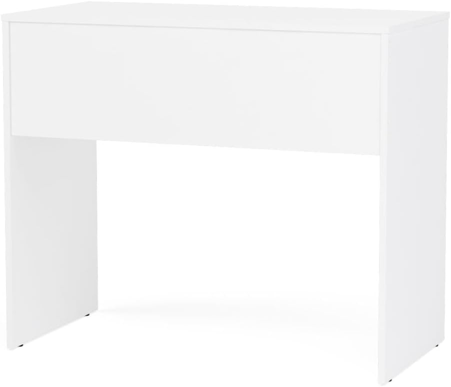 Mesa Escrivaninha Tijuca 90cm 2 Gavetas Branco - Politorno