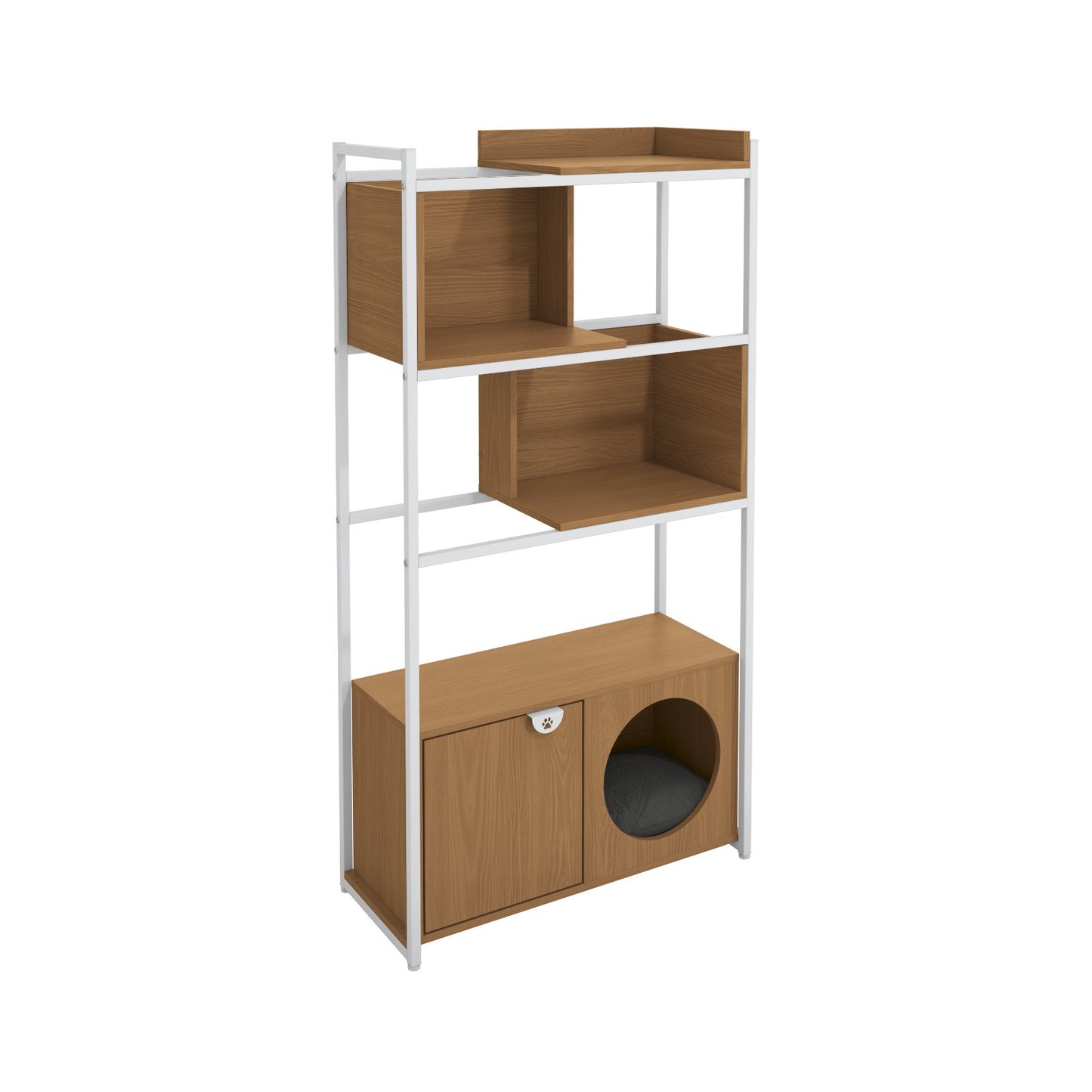 Estante Alta Pet Canela Branco Para Cães e Gatos