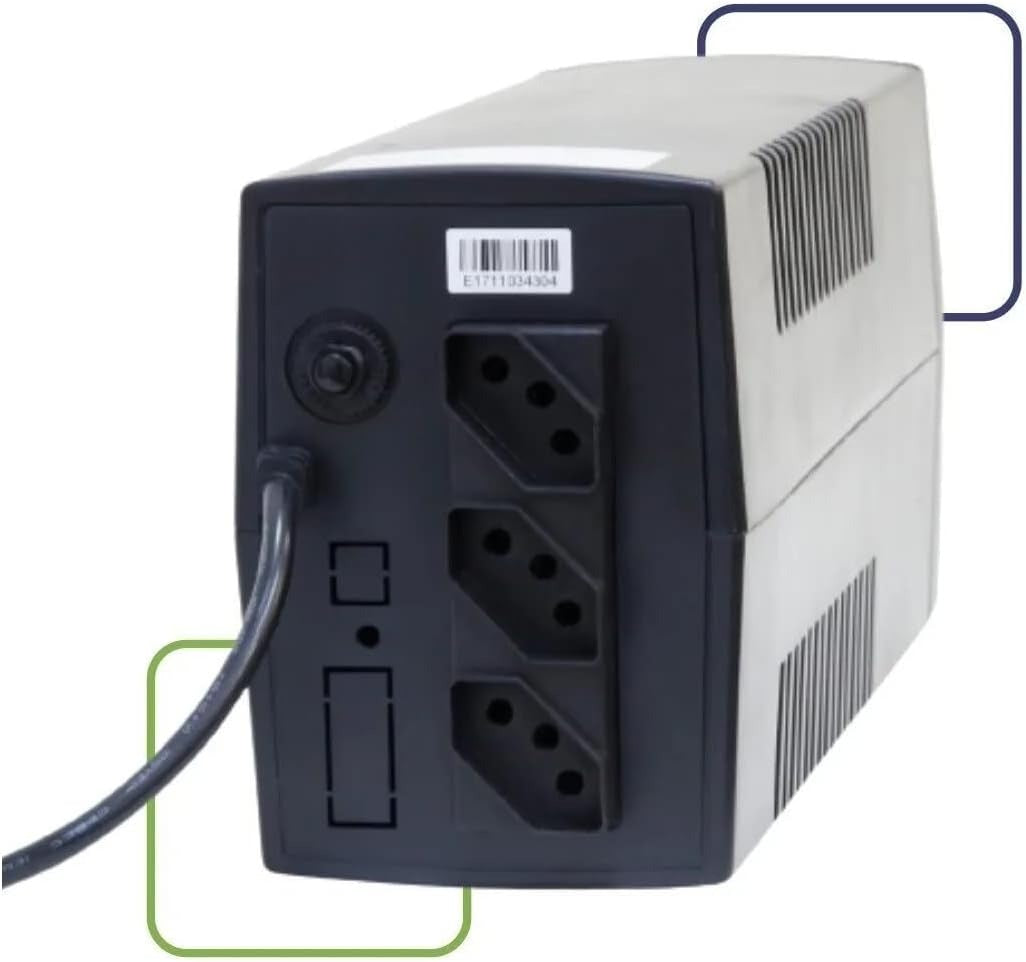 Nobreak JBR Guard 600VA 220V/220V 3 Tomadas Preto