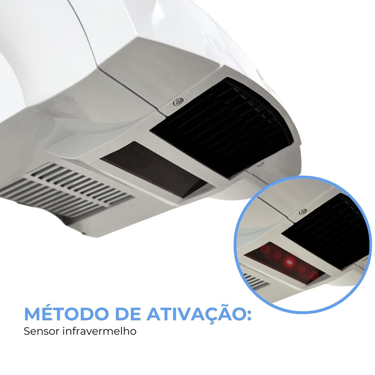 Secador de Mãos Automático Sensor Importway 12m/s 1500W 127V