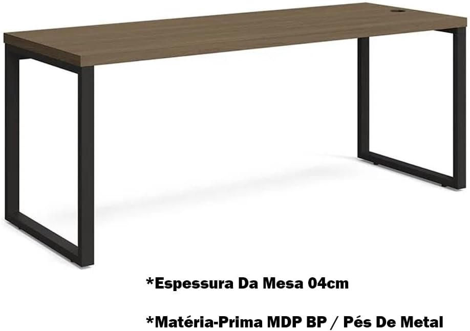 Mesa Escritório Secretária Kappesberg Frame F120 - Marrom