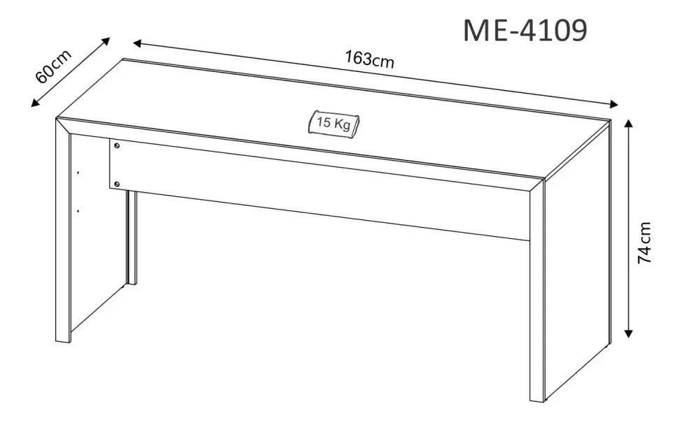 Mesa Para Escritório Tecnomobili ME4109 163cm Office MDP