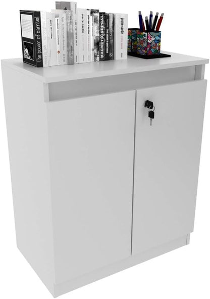 Armário Multiuso 2 portas com Chave TecnoMobili Branco