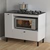 Balcão Cooktop 99,7cm Branco Mármore Lunar Tecnomobili