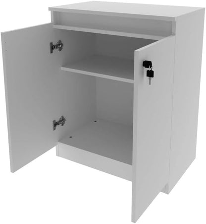 Armário Multiuso 2 portas com Chave TecnoMobili Branco
