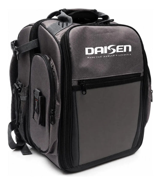 Mochila De Pesca Daisen Com 3 Estojos Black Grey Para Pesca
