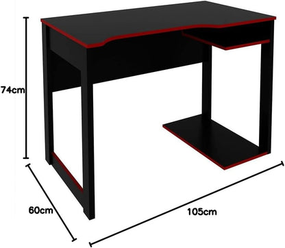 Mesa Gamer Tecnomobili ME4161 Preto e Vermelho