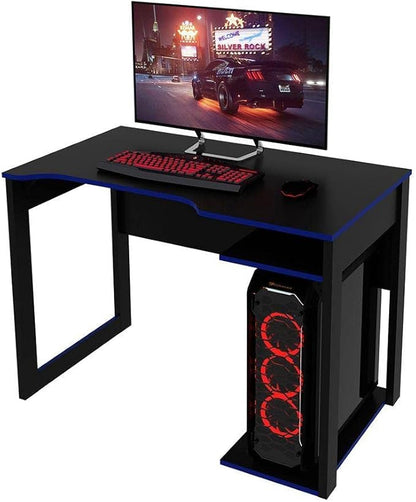 Mesa Gamer Tecnomobili ME4161 Preto e Azul