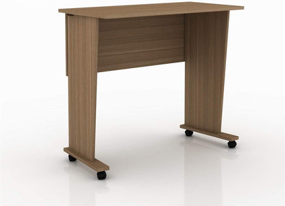 Mesa Escritório Dobrável com Rodizio Home Office Tecnomobili Amendoa