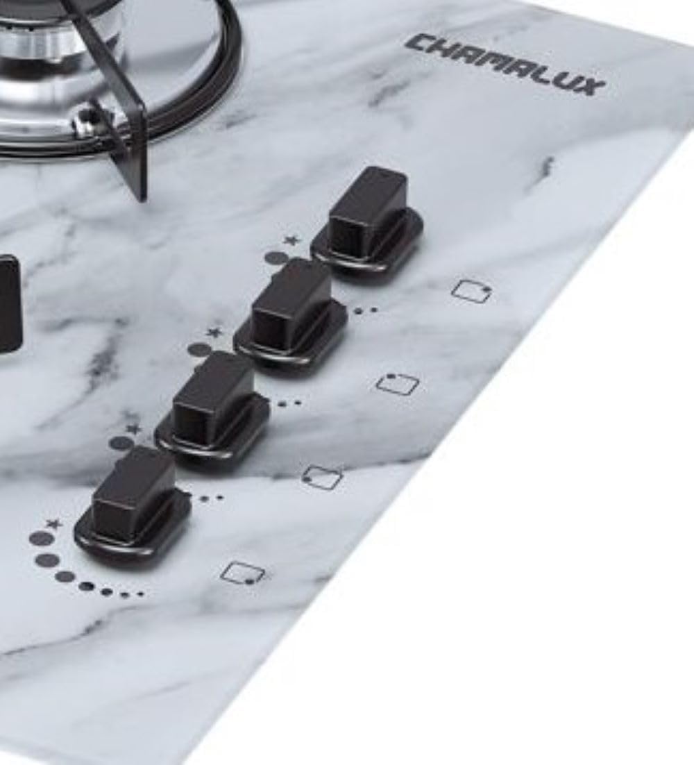 Cooktop 4 Bocas Chamalux Ultra Chama Mármore Branco