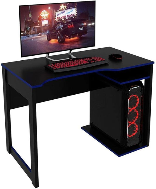 Mesa Gamer Tecnomobili ME4161 Preto e Azul