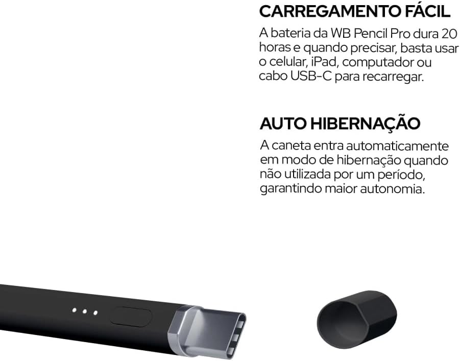 Caneta Pencil PRO WB Para Apple Preta