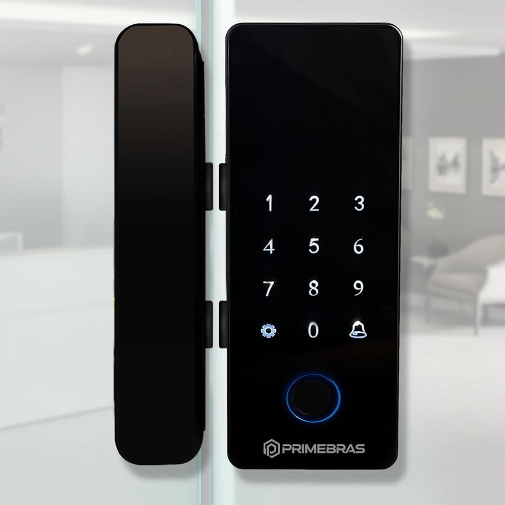 FECHADURA DIGITAL BLUETOOTH PRIMEBRAS ATHENAS VIDRO