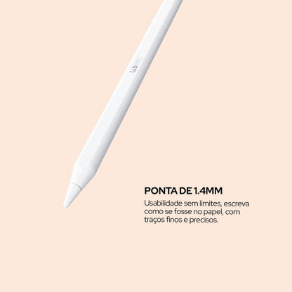 Caneta Pencil PRO WB Para iPad Branca com Palm Rejection e Sensor de ângulo com Estojo Cinza