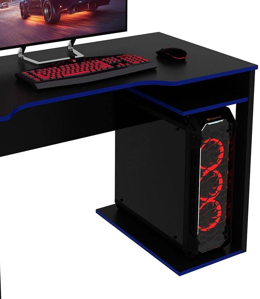 Mesa Gamer Tecnomobili ME4161 Preto e Azul