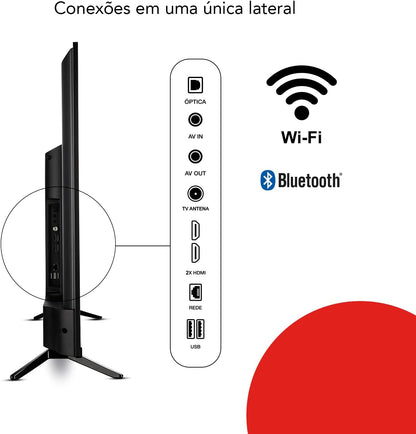 Smart TV AIWA 43” Android Full HD Borda Ultrafina HDR10 Dolby Áudio