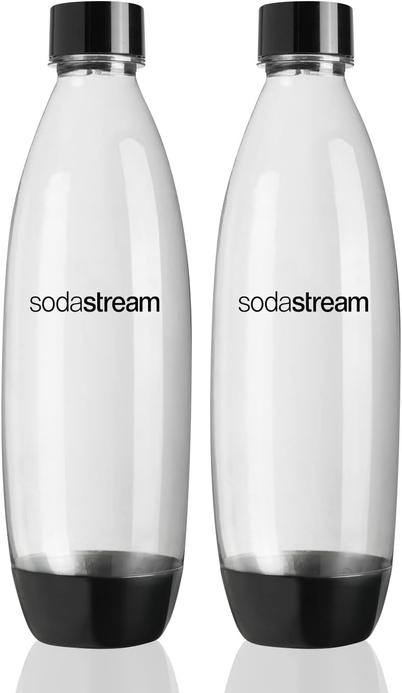 Conjunto de 2 Garrafas Plásticas 1 Litro SodaStream Preta