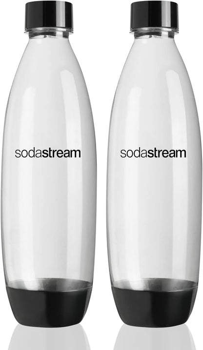 Conjunto de 2 Garrafas Plásticas 1 Litro SodaStream Preta