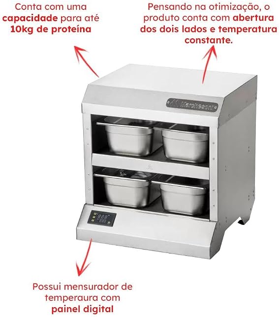 Conservador de Proteínas Marchesoni 4 Cubas 220V Inox