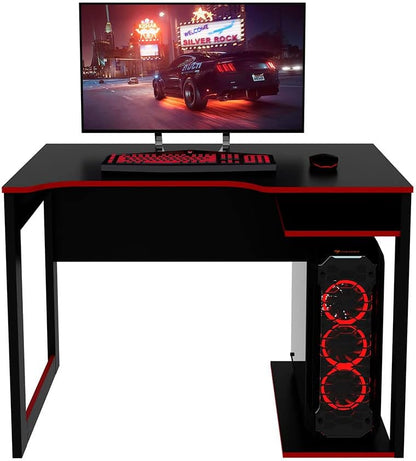 Mesa Gamer Tecnomobili ME4161 Preto e Vermelho
