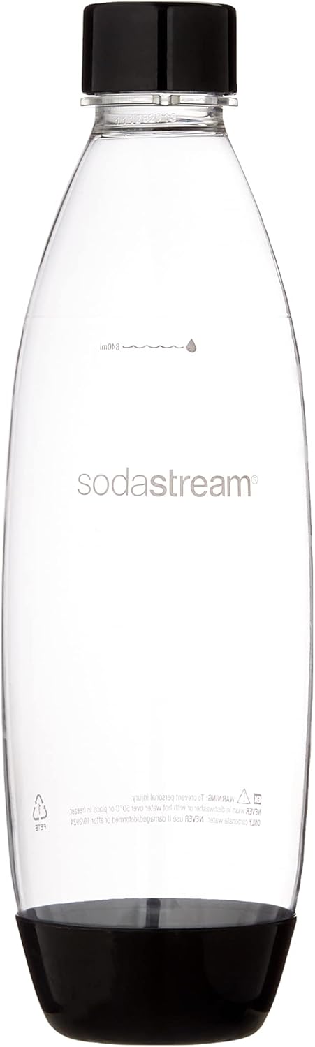 Conjunto de 2 Garrafas Plásticas 1 Litro SodaStream Preta