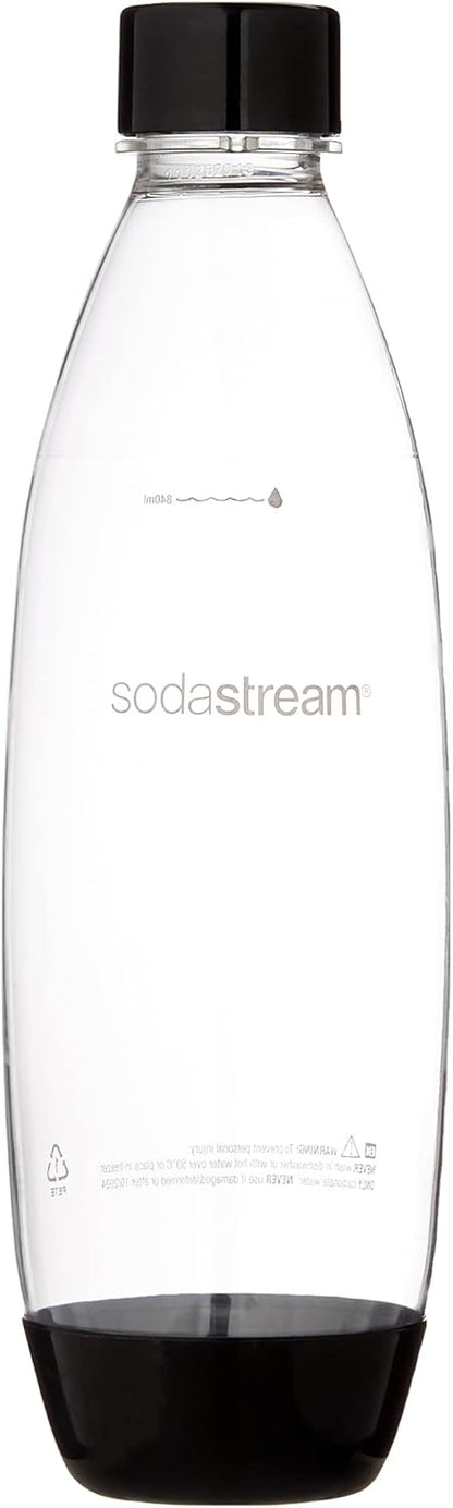 Conjunto de 2 Garrafas Plásticas 1 Litro SodaStream Preta