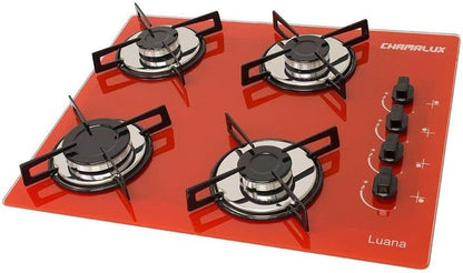 Cooktop 4 bocas Chamalux ultra chama Vermelho