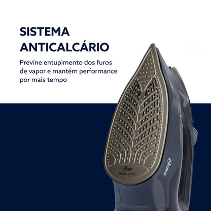 Ferro de Passar a Vapor Oster Aeroceramic 250ml com Vapor Vertical 127V