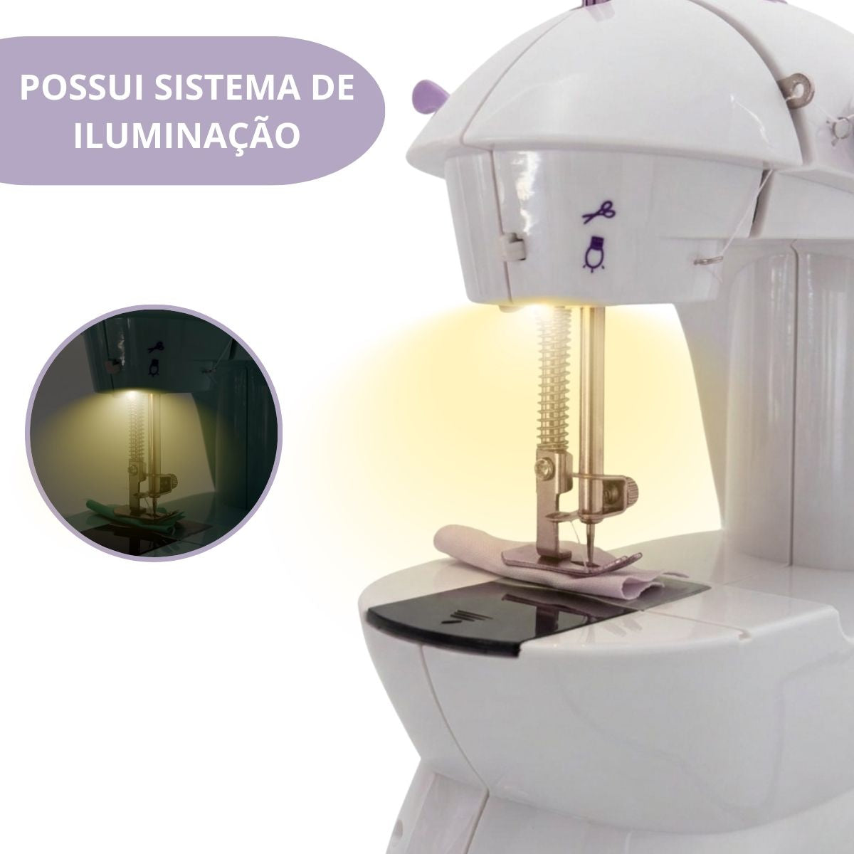Mini Máquina De Costura Portátil Com Mesa E Kit DE Costura - IWMC507K