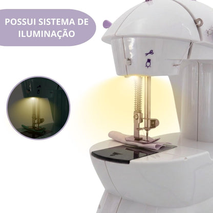 Mini Máquina De Costura Portátil Com Mesa E Kit DE Costura - IWMC507K