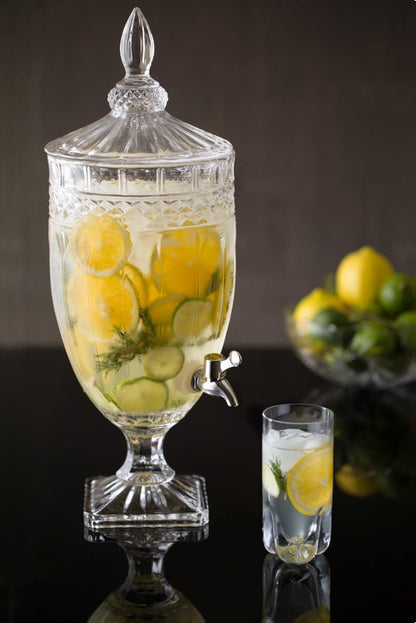 Suqueira de Cristal Ecológico com Pé e Tampa Brandon 4,5L