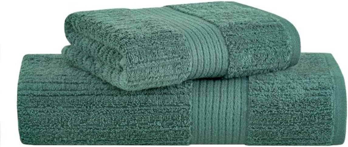 Kit Jogo de Toalhas Gigante Buddemeyer 4 Peças Banho e Rosto Verde