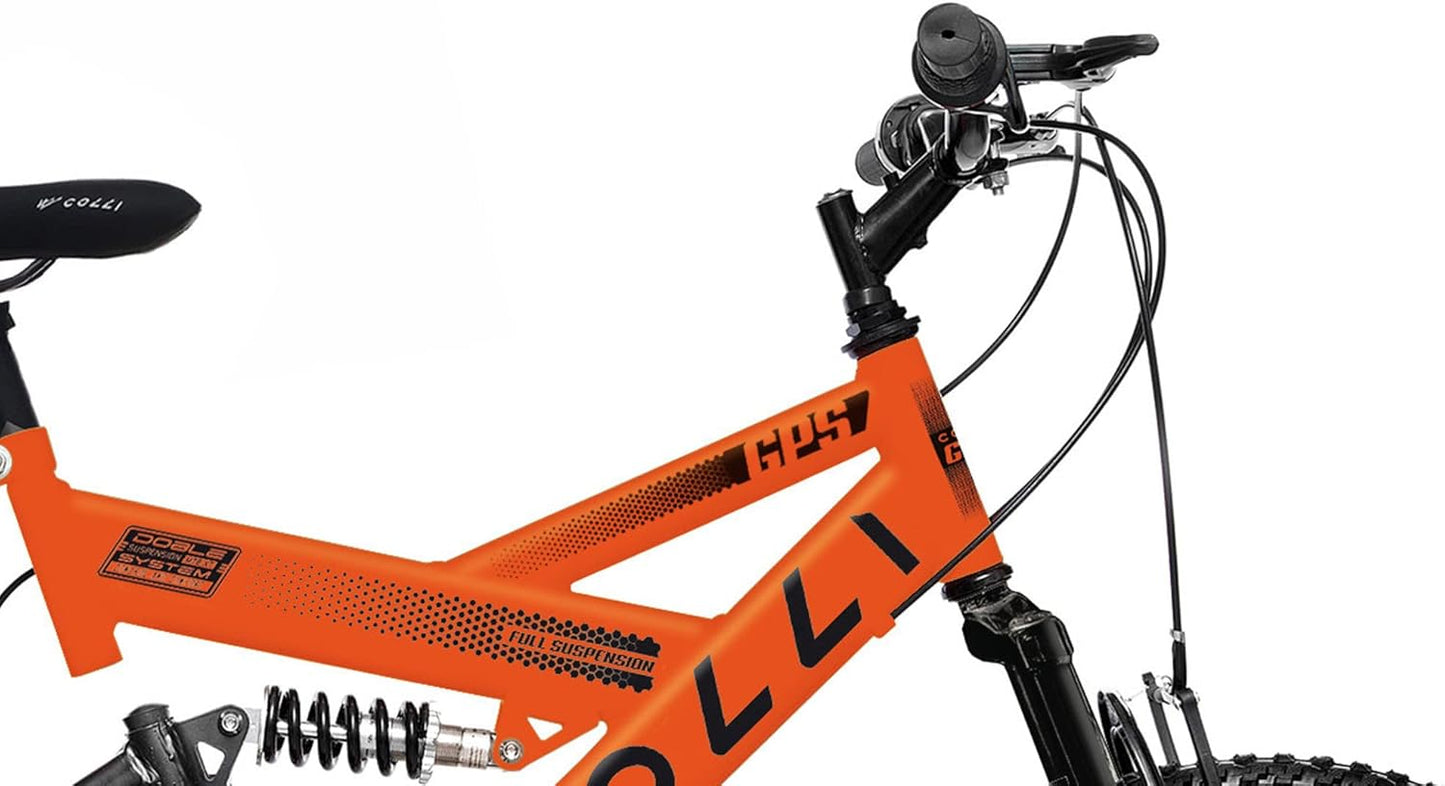 BICICLETA COLLI GPS ARO 20 AÇO CARBONO - LARANJA NEON