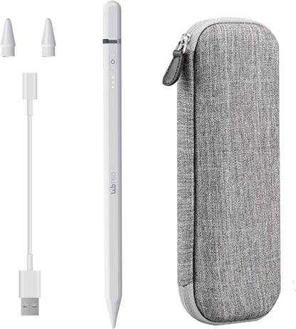 Caneta Pencil PRO WB Para iPad Branca com Palm Rejection e Sensor de ângulo com Estojo Cinza