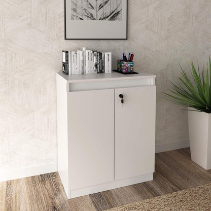 Armário Multiuso 2 portas com Chave TecnoMobili Branco