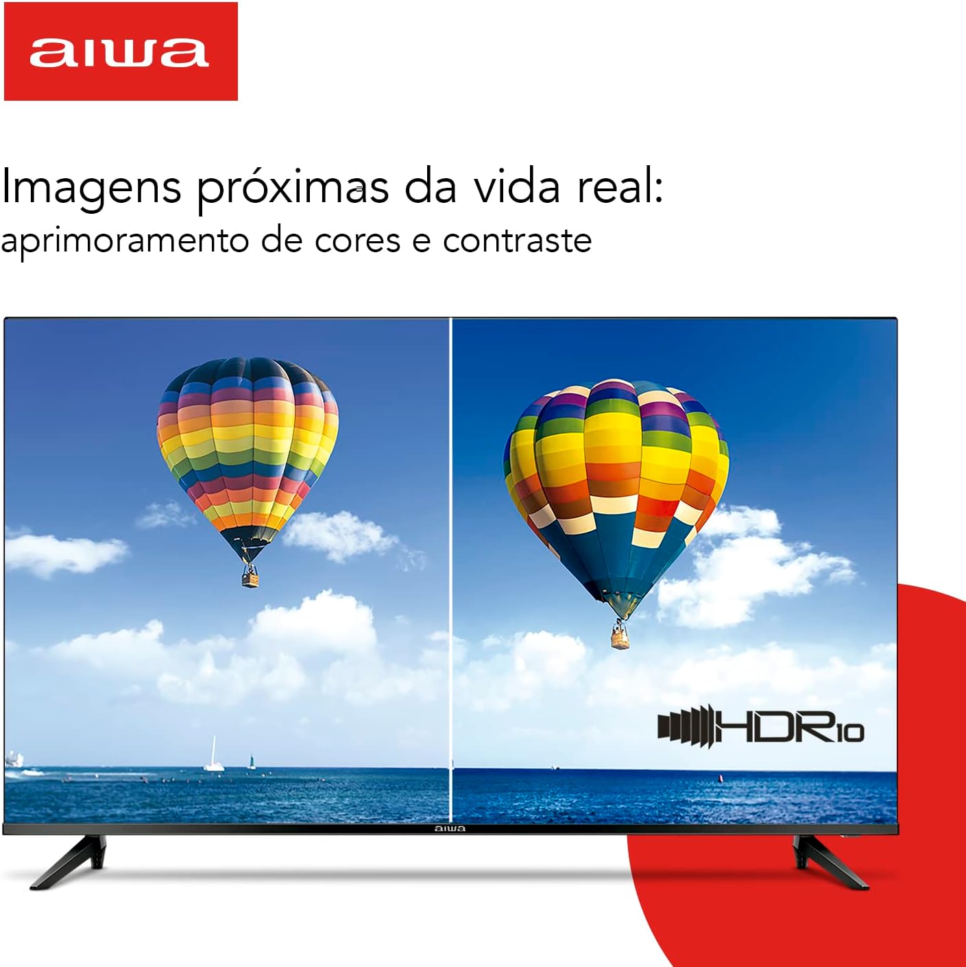 Smart TV AIWA 43” Android Full HD Borda Ultrafina HDR10 Dolby Áudio