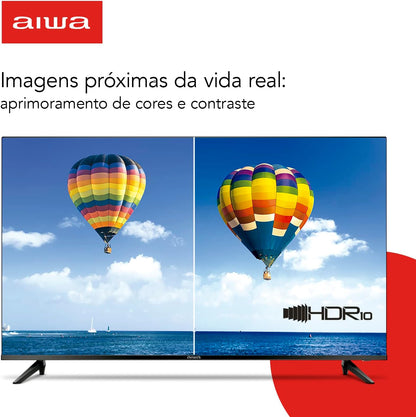 Smart TV AIWA 43” Android Full HD Borda Ultrafina HDR10 Dolby Áudio
